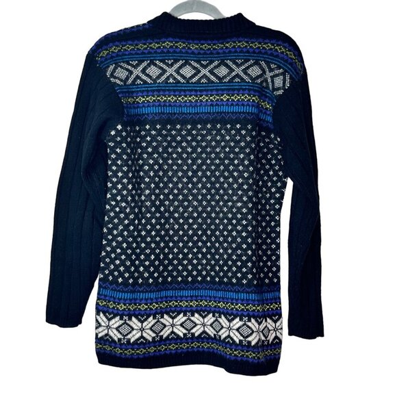 Vintage Amanda Smith Lambswool Blend Sweater Women's M Nordic Quarter Zip - Picture 2 of 9